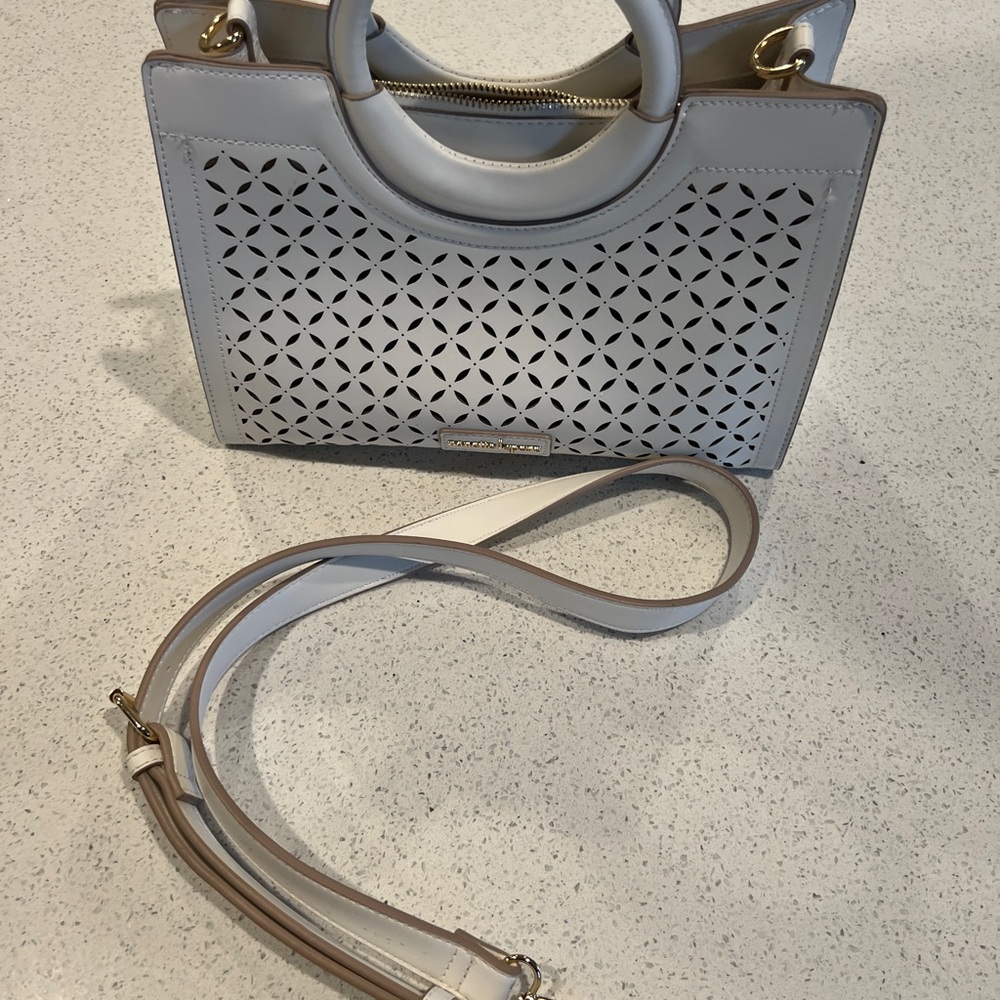Nanette Lepore Robinne Round Handle White Handbag - Picture 3 of 7